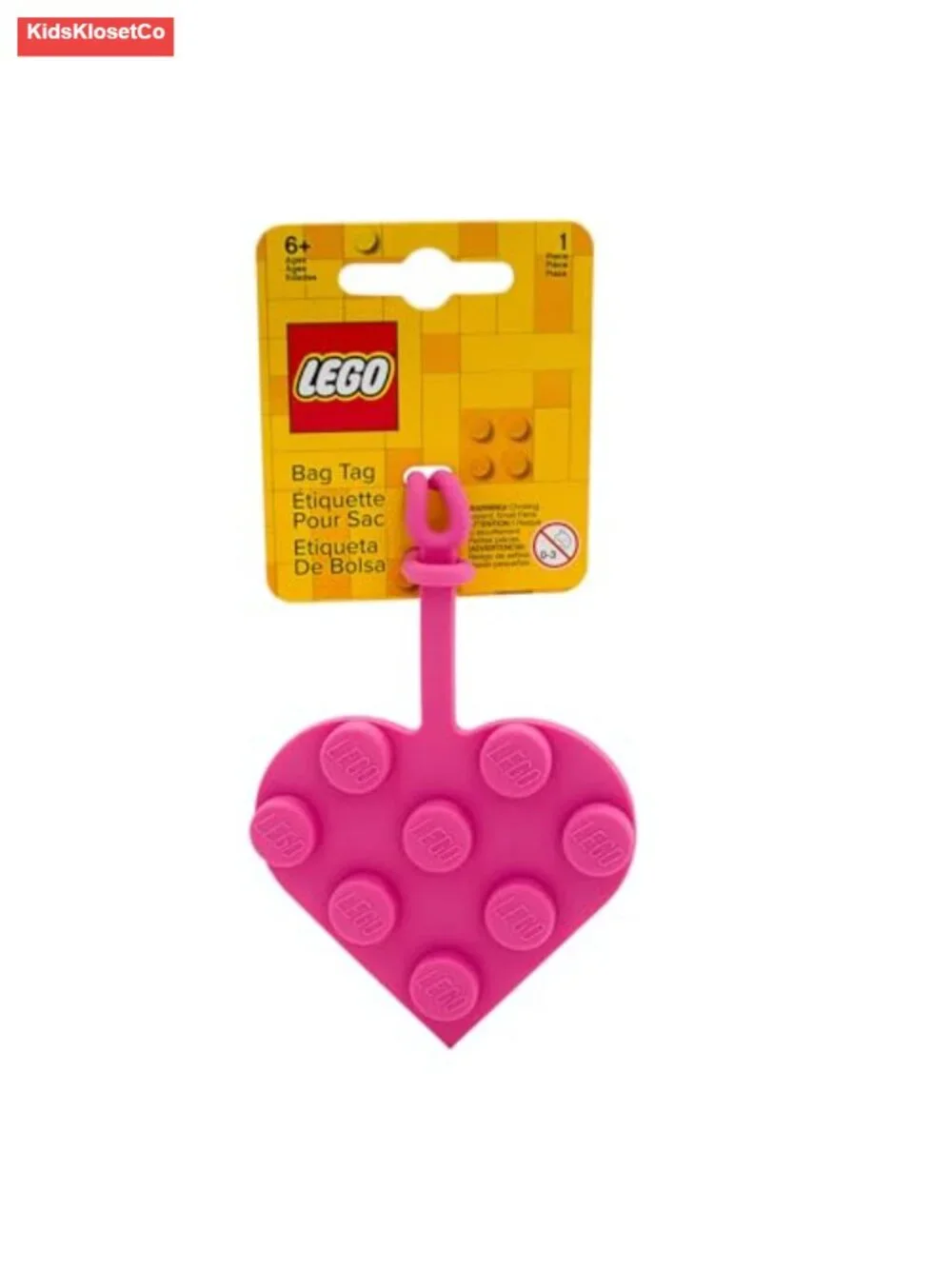 LEGO Silicone Bag Tag with Strap for Luggage Backpack